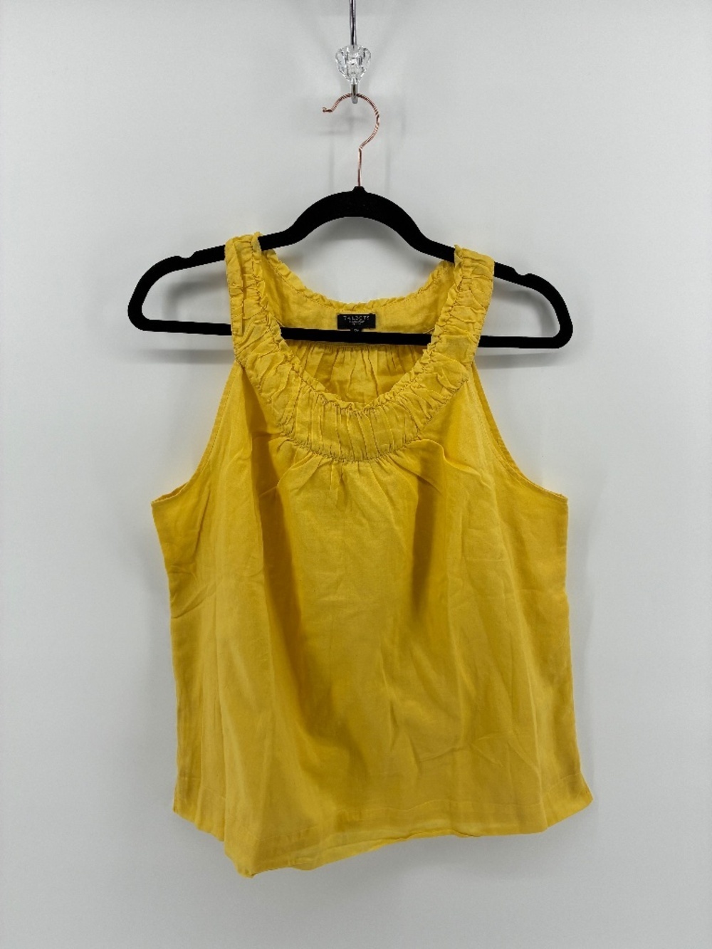 Talbots Yellow Ruffled Tank Top Feminine Cottagecore